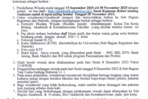 Pengumuman dan pendaftaran wisuda ke 159