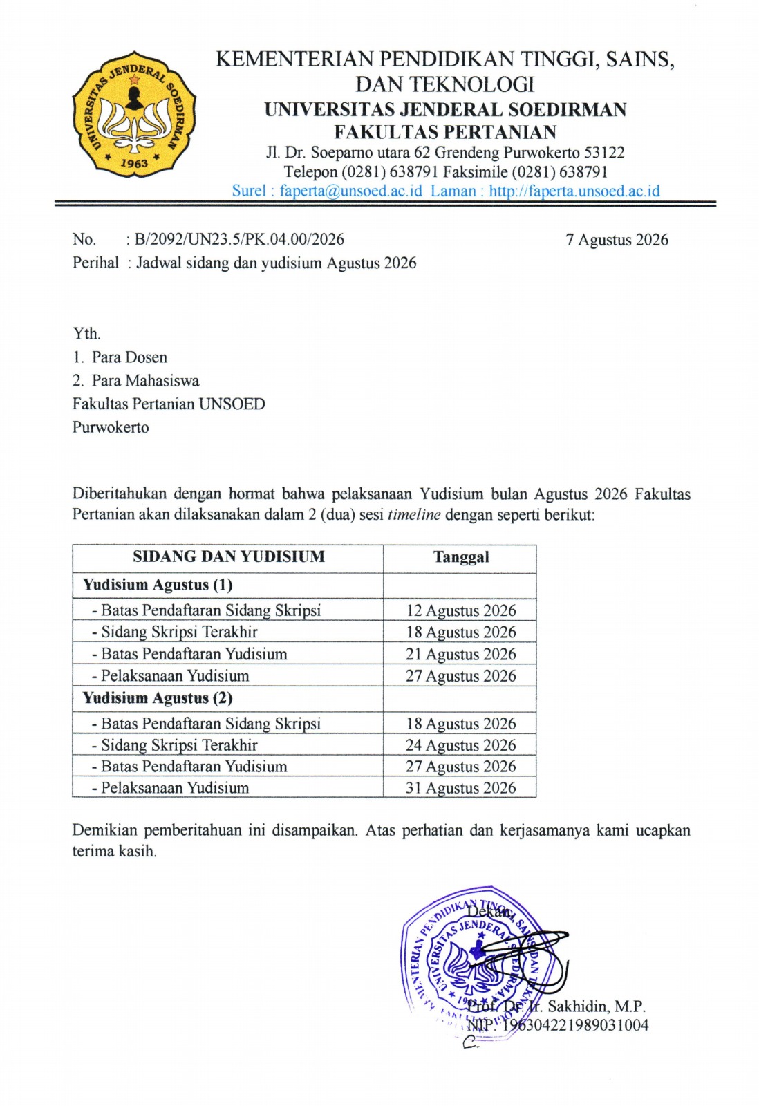 2026-08-07 Pengumuman Yudisium Agustus 2026