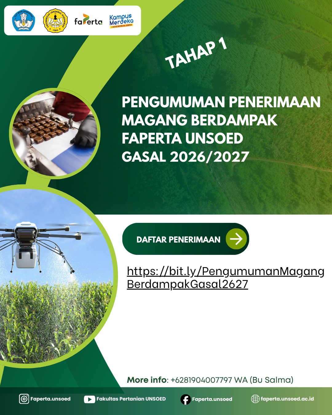Flyer pengumuman lolos seleksi MBKM tahap 1